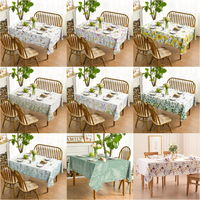Nappe imprimée florale personnalisée 60x84 pouces couverture de Table saisonnière lavable rectangulaire pour décor de dîner de pique-nique de fête