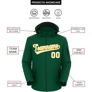 Chaqueta Impermeable con Capucha Personalizada para Exteriores, con Nombre y Número, Cortavientos, Chaqueta para Lluvia, Unisex, para Adultos - Product Image 2