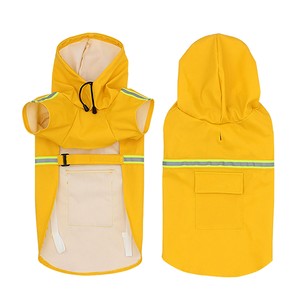 Dog Raincoat Poncho Com Capuz com Listras Reflexivas <span class=keywords><strong>Pet</strong></span> Rain Coat Wind & Rain Dog Clothing