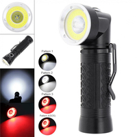 Lampe torche QXMOVING COB à lumière rouge, tête réglable, en aluminium, rechargeable, pour le camping, les situations d'urgence, avec aimant, lampe de travail, réparation automobile