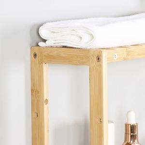 Estantes Colgantes de Bambú Ajustables de 3 Niveles, Organizador Multifuncional de Pared para Cocina y Baño - Product Image 5