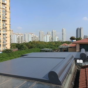 Cortina Superior <span class=keywords><strong>de</strong></span> Aluminio para Exteriores, Protección Solar, Aislamiento Térmico Inteligente, <span class=keywords><strong>Persiana</strong></span> Retráctil, Persianas Inteligentes - Product Image 4