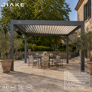 Pergola en aluminium Jiake Europe avec toit à lames motorisées pour terrasse de jardin, gazebo bioclimatique d'extérieur CE RoHS en gros - Product Image 1