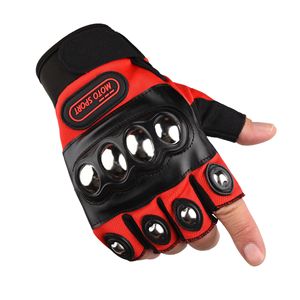 Guanti da moto senza dita in acciaio antiscivolo guanti da mezzo dito per palmo per protezione da guida - Product Image 6