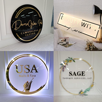 Enseigne LED néon 3D en acrylique personnalisée pour logo d'entreprise, décoration murale, publicité, mariage, maison, centre commercial, salon de beauté, salon de manucure, salon de coiffure, entreprise