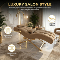 Table de massage réglable moderne de luxe en PU pour extensions de cils, idéale pour hôtels, salles de sport, chambres à coucher et salons de beauté