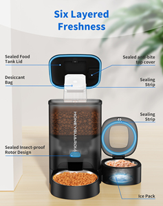 2025 Neues Einzigartiges Design Intelligenter Futterautomat mit WLAN-App, Futterspender mit Fernsteuerung, Beidseitige Fütterung für 2 Haustiere/Katzen, mit Nassfutterschale - Product Image 5