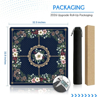 Tapis de Mahjong de luxe en néoprène de 33 pouces, tapis de Mahjong américain, impression personnalisée, tapis de bureau moderne