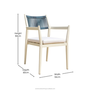 เก้าอี้รับประทานอาหารหวาย OSMEN <span class=keywords><strong>Pulin</strong></span> พร้อมที่วางแขน สำหรับใช้ในสวนหรือระเบียงกลางแจ้ง - Product Image 6