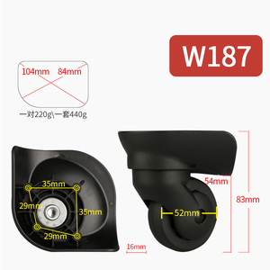 Roues de valise Tiges Roulettes universelles Roulettes de remplacement Accessoires de renfort Roulettes Pour Valises Roues de bagage - Product Image 3