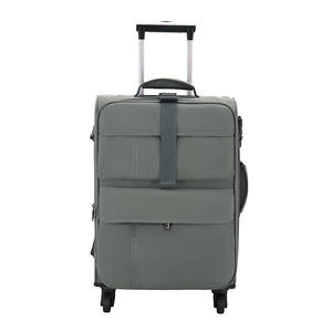 Valise de cabine 20 pouces en tissu Oxford avec fermeture éclair, roulettes universelles, motif géométrique, bagage à roulettes pour adulte, valise de voyage à roulettes - Product Image 3