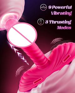 Pink Clitoral Vibrator With Suction Base USB Rechargeable Waterproof 7 Frequencies Non Latex Real Touch Feeling - Product Image 3
