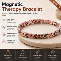 Bijoux magnétiques, bijoux de thérapie magnétique, bracelet à maillons avec aimants ronds et fermoir rabattable, vente en gros, sur mesure