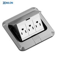 Prise de sol escamotable OEM pour comptoir de cuisine avec USB, IP44, 20A, 125V, norme américaine
