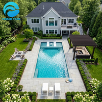 Chinesischer Garten-Familien-Swim-Spa-Pool und Whirlpool, modularer Fiberglas-Einbaupool für Erwachsene