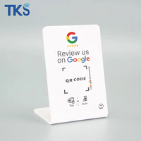 Présentoir QR Code & NFC avec NTAG213/215/216 Acrylique/PVC Google Review & Menu Board Social Media Promo pour Restaurant/Retail