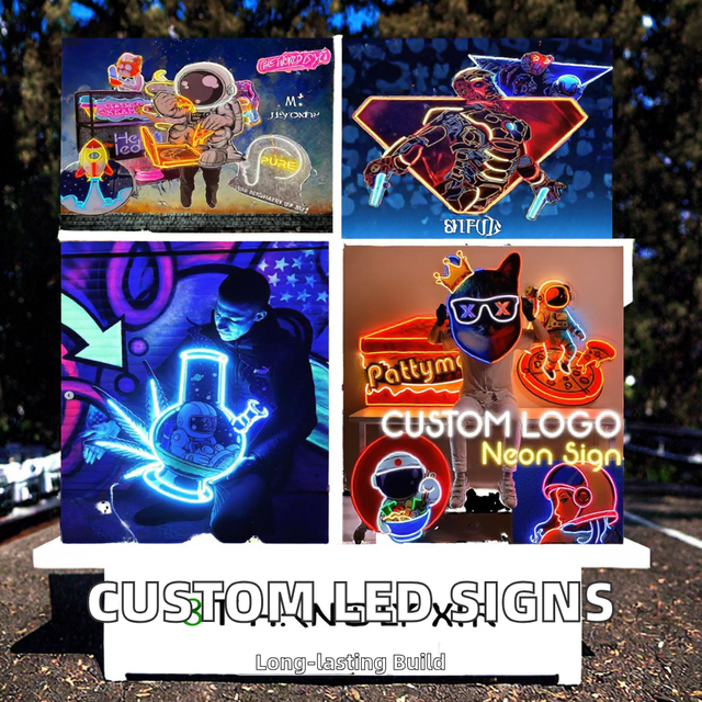 Custom LED Neon Sign Stainless Steel Remote Control IP65 Waterproof Multi-Color Outdoor Advertising Marquee Letters