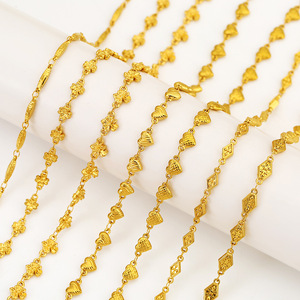 Composants de bijoux en acier inoxydable plaqué or 18 carats inaltérable, motifs Cœur, Fleur, Étoile et Lune - Product Image 1