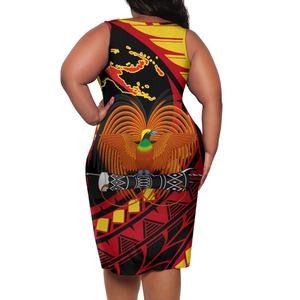 Gaun Sundress Motif Burung Surga Wanita Papua Nugini Desainer Tanpa Lengan Mini Longgar Nyaman Boho Rok Suspender Dropshipping - Product Image 3