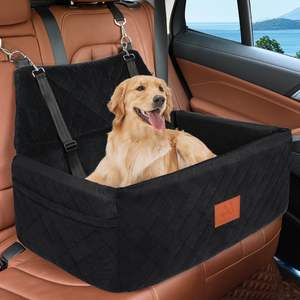 Asiento de Coche para Perros de Fábrica para Perros Grandes y Medianos, Asiento de Coche Lavable para Mascotas de Menos de 25 kg o 2 Perros Pequeños, Asiento Elevador para Perros, Cama de Viaje - Product Image 1