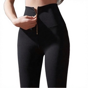 Leggings de Cintura Alta con Cierre para Mujer, Pantalones de Yoga Ajustados, Elásticos en Cuatro Direcciones, Transpirables, 220g, para Gimnasio, Running, Fitness y Entrenamiento - Product Image 3