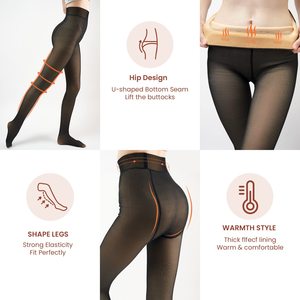 Calze <span class=keywords><strong>Collant</strong></span> Invernali da Donna Termiche e Modellanti <span class=keywords><strong>con</strong></span> Fodera in <span class=keywords><strong>Pile</strong></span> - Offerta Speciale - Product Image 2