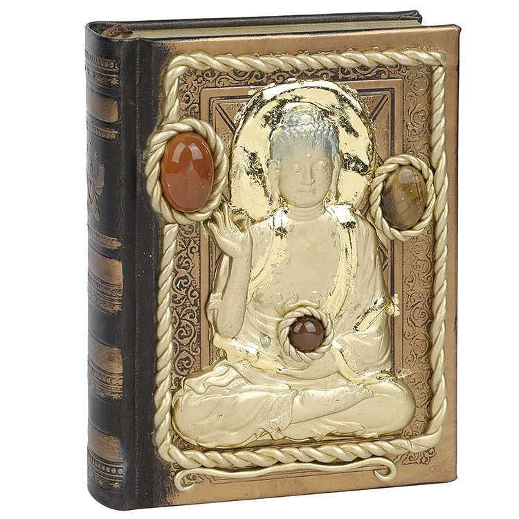 Carnelian poles alami dan mata harimau Notebook ajaib Buddha penyembuhan dengan pembatas buku