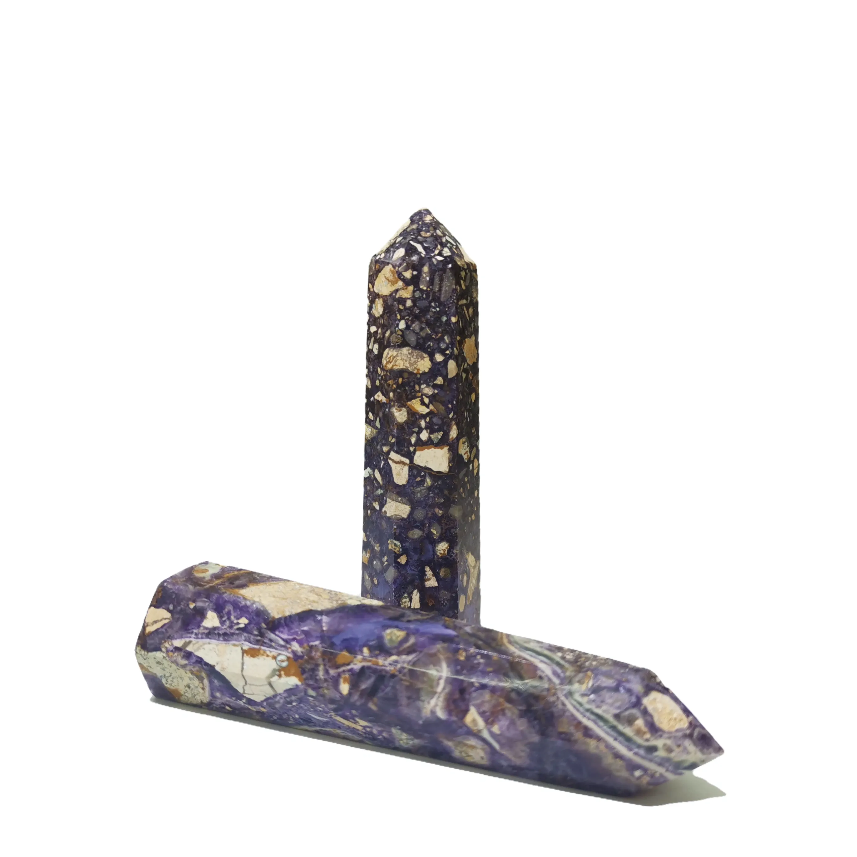 8 cm all'ingrosso di pietre preziose naturali artigianato popolare radici di Fluorite bacchetta a punta per la decorazione