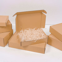 Boîte d'emballage en carton ondulé grand format, personnalisée avec logo imprimé, en kraft brun, pour expédition, cadeaux, stockage et emballage express