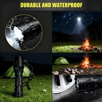 Lampe torche tactique LED ultra puissante en aluminium L2 avec cordon pour la chasse, les activités de plein air