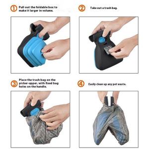 Vente flash : Ramasse-crottes pour chien portable en plastique lavable, à une main, mains libres, avec distributeur de sacs intégré pour chiens de petite, moyenne et grande taille - Product Image 3