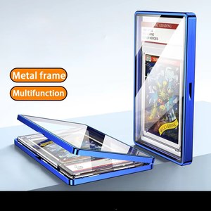 Stackable Aluminum Metal Frame <b>Glass</b> Case BGS/PS Scratch Resistant Gaming Graded Card <b>Protector</b> - Product Image 4