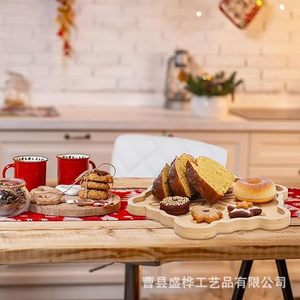 Plato de Navidad creativo con forma de copo de nieve, forma irregular para servir postres en fiestas, aperitivos para niños, tabla de queso - Product Image 4