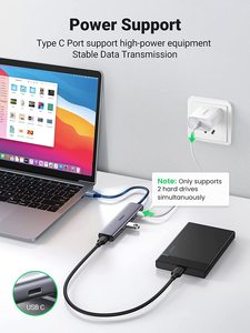 Ugreen <span class=keywords><strong>USB</strong></span> HUB 4-<span class=keywords><strong>Port</strong></span> Powered <span class=keywords><strong>USB</strong></span> 3.0 HUB 4-<span class=keywords><strong>Port</strong></span> Powered 5Gbps nhanh chóng truyền dữ liệu đa cổng <span class=keywords><strong>USB</strong></span> HUB cho máy tính xách tay - Product Image 3