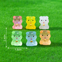 Figurines miniatures qui brillent dans le noir ornement bricolage fée jardin Aquarium bonsaï décor lumineux Mini résine animaux artisanat Figurines
