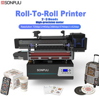 Impresora UV de inyección de tinta SONPUU 6090 de tres cabezales I1600/DX7 XP600, máquina DTF de 600x900mm con curado LED automático para metal plano, insignias, flex y huevos.