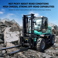 Chariot élévateur diesel tout-terrain 4x4 de 3,5 tonnes, robuste, avec certification EPA CE Euro 5 pour la construction