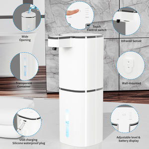 Dispensador de jabón líquido automático, dispensador de jabón de manos inteligente recargable por USB, montaje en pared para baño, cocina, plato, jabón - Product Image 4