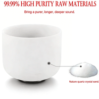 Bol en quartz blanc laiteux givré de haute pureté Jinfang pour bain sonore, équilibrage des chakras, thérapie par le yoga, bol chantant en cristal de quartz