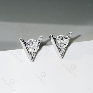 Ensemble de bijoux pour femmes Gemnel Tendy en argent 925, géométrique, en forme de V, avec zircone taille ronde - Product Image 3