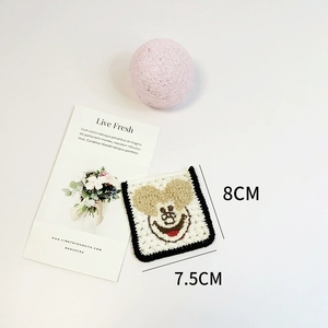 Accessoire de bricolage pour vêtements : Patch en tissu toile brodé à motif floral, en <span class=keywords><strong>maille</strong></span> filet, à capuche, cousu à <span class=keywords><strong>la</strong></span> main, de type poche, pour enfants, pour pulls - Product Image 3