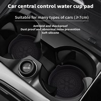 4er-Set beliebte Silikon-Getränkeuntersetzer & -matten für Autos, rutschfestes, versenktes Design, 7 cm Größe, Auto-Innenzubehör