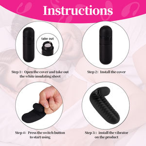 Guanti per dita vibranti in Silicone all'ingrosso Spot guanti da indossare per coppia flirt massaggio con vibrazione del dito prodotto per adulti - Product Image 2