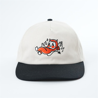 Casquette de baseball personnalisée non structurée patch brodé 5 panneaux chapeau en coton non structuré