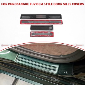 แผ่นกันรอยขอบประตูคาร์บอนแท้สำหรับ Ferrari Purosangue FUV แบบ OEM 4 ชิ้น ฝาครอบกันรอยขีดข่วน ขายส่งจากโรงงาน - Product Image 4