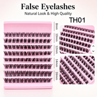 Extensions de cils synthétiques imperméables de qualité supérieure, en grappes, multi-styles, effet wispy, fluffy, spiky, longueurs mixtes 8-16mm, vente en gros