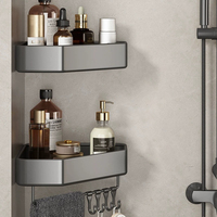SANIPRO moderne mural salle de bain triangulaire supports de rangement organisateur en alliage d'aluminium douche étagère d'angle