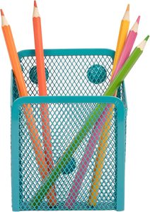 Portapenne Magnetico in Rete Metallica <span class=keywords><strong>Verde</strong></span>, Porta Penne in Acciaio Inossidabile con Magneti, Organizzatore per Lavagna - Product Image 3