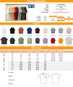 Camiseta de Hombre de Algodón 100% de Alta Calidad, Gruesa, Lisa, Extra Grande, para Impresión y Bordado Personalizado - Product Image 2