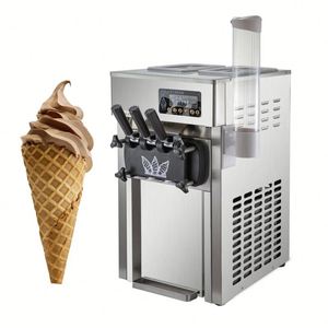 VEVOR Machine à crème glacée de comptoir en acier inoxydable commerciale automatique pour service doux avec 3 saveurs - Product Image 5